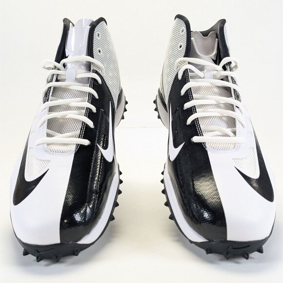 Nike Vapor Pro Mens 13.5 Mid Turf White Football Lacrosse Cleats 527879-100 main image 9
